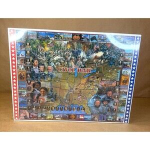 White Mountain Puzzles The Civil War 1000 Piece Jigsaw Puzzle Vintage 1994